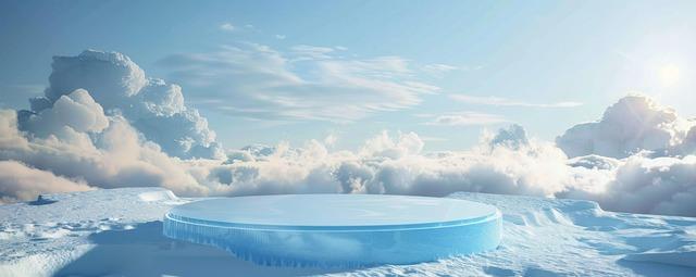 product, 3d, product shelf, product design, display, 3d rendering, ice, snow, iceberg, landscape, winter, mountain, nature, cold